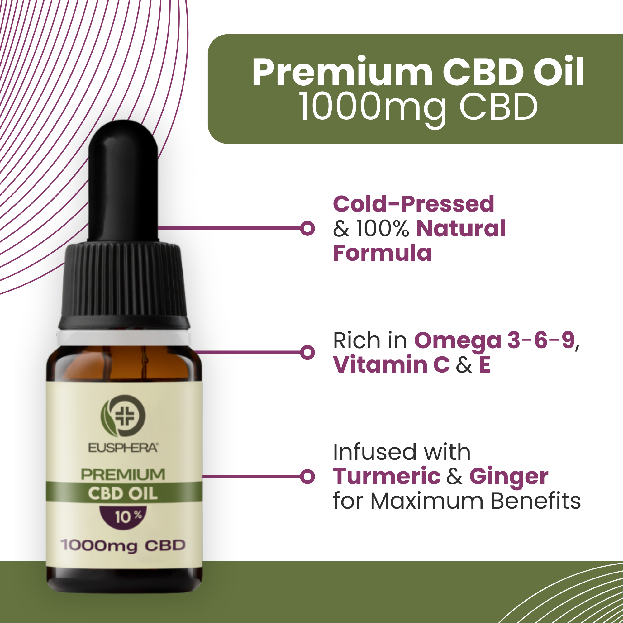 CBD OIL 10% with Turmeric & Ginger - 10 ml