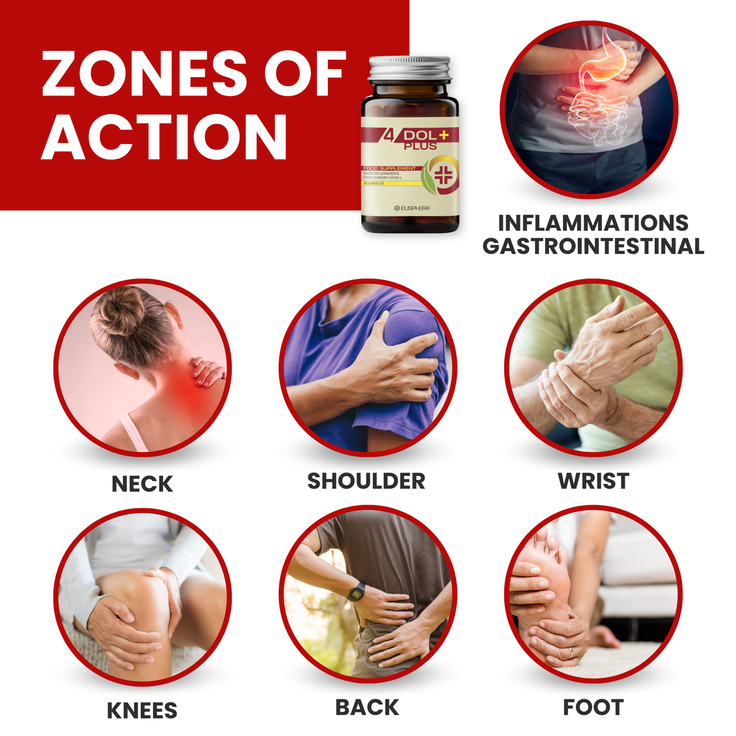 4DOL PLUS - Natural Supplement for Bones and Joints with Boswellia Serrata and PEA - 30 cps