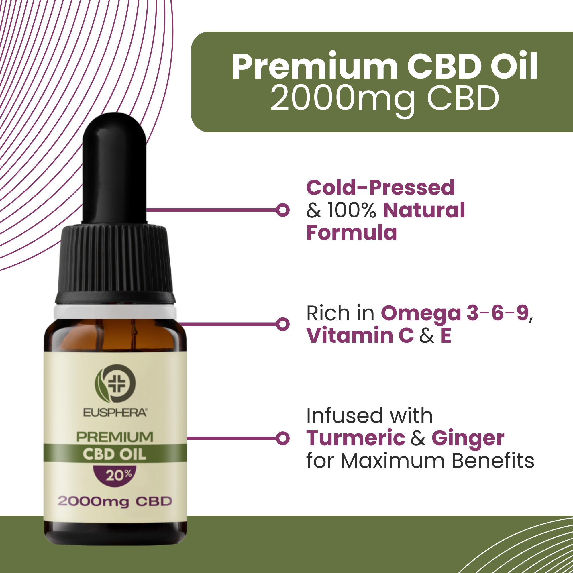 CBD OIL 20% with Turmeric & Ginger - 10 ml