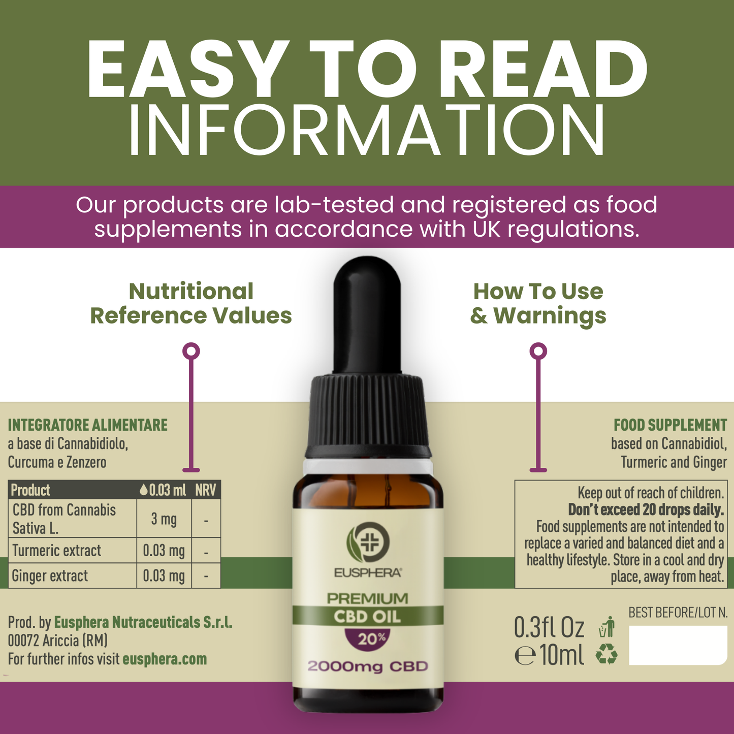 Hemp Extract Oil 2000mg Premium - 10 ml