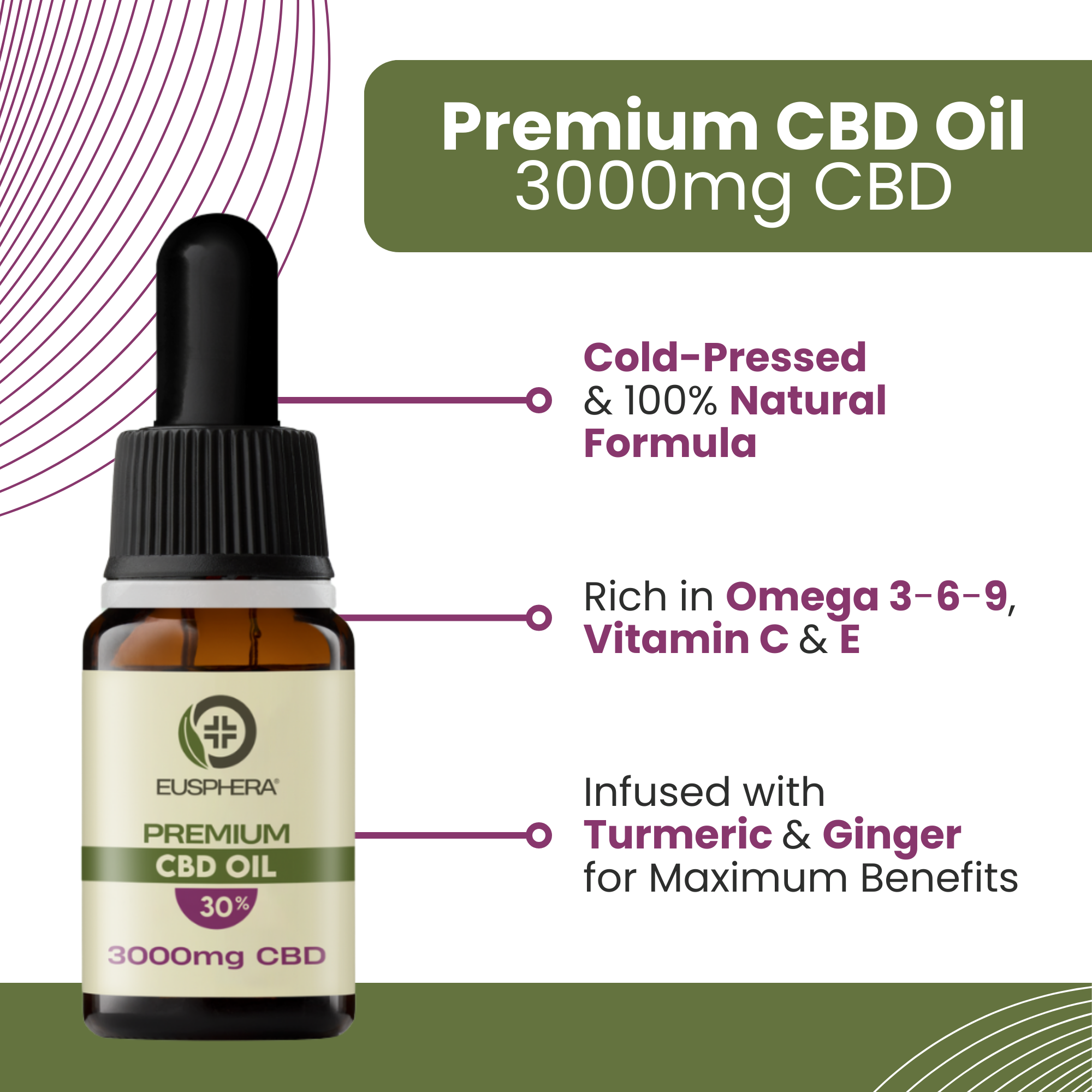 CBD OIL 30% with Turmeric & Ginger - 10 ml