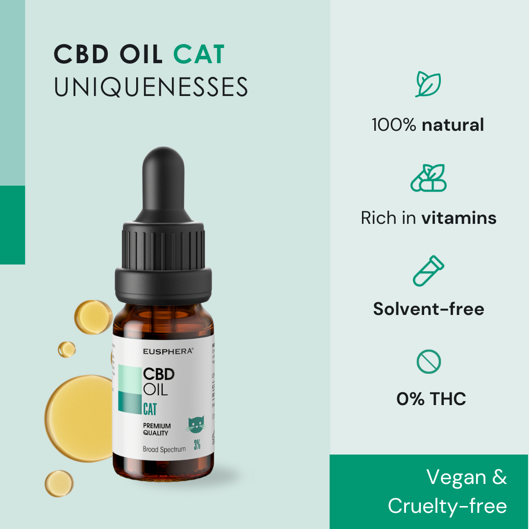 EU4CAT - Natural Soothing Oil for Cats Rich in Vitamins - 10 ml