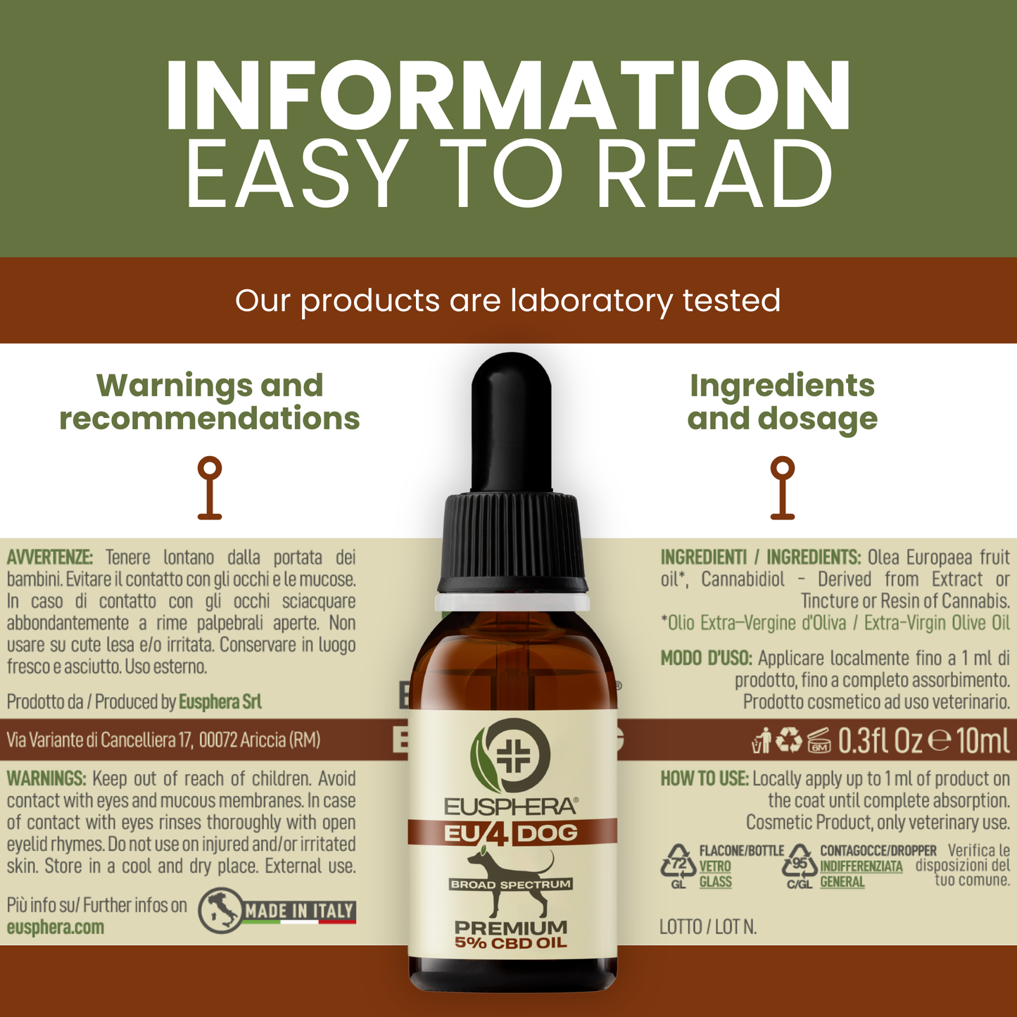 EU4DOG - Relaxing Oil for Dogs Rich in Vitamins - 30 ml