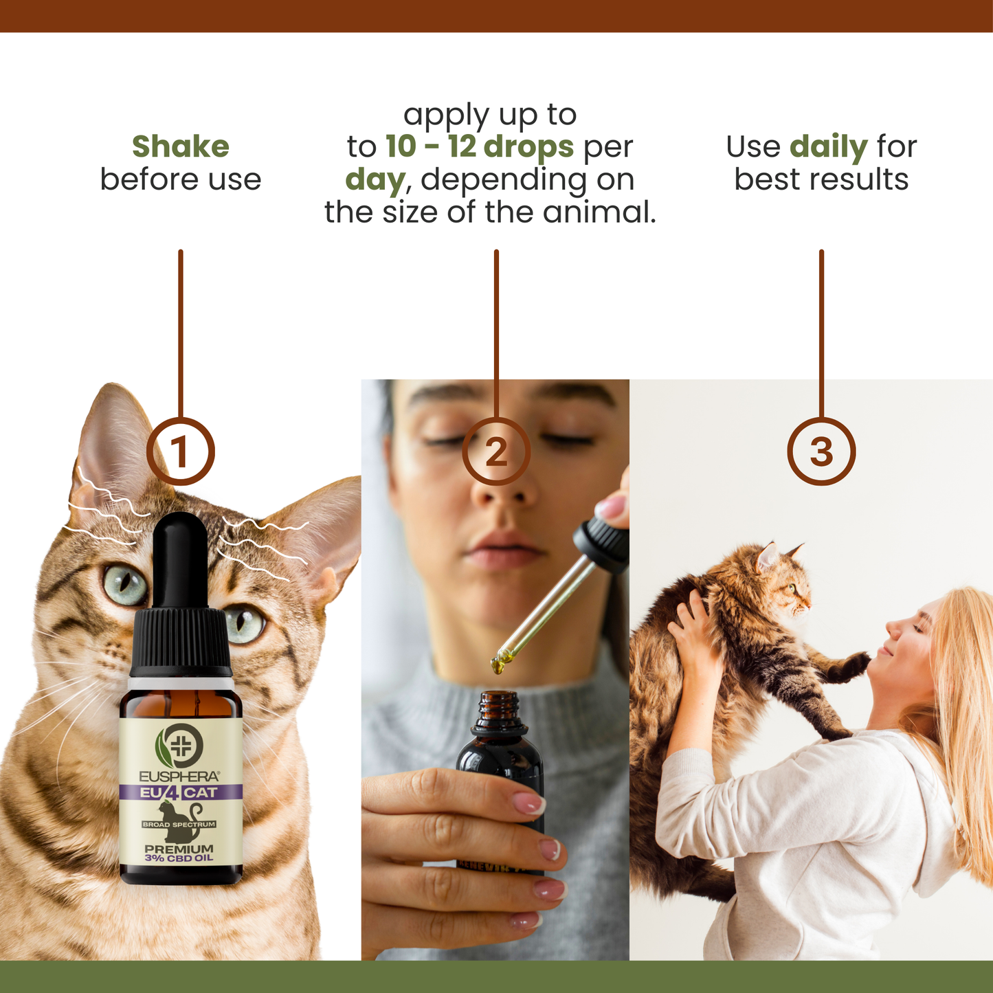 EU4CAT - Natural Soothing Oil for Cats Rich in Vitamins - 10 ml