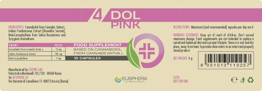 4DOL PINK - Dietary supplement for support during the menstrual cycle - 10 caps