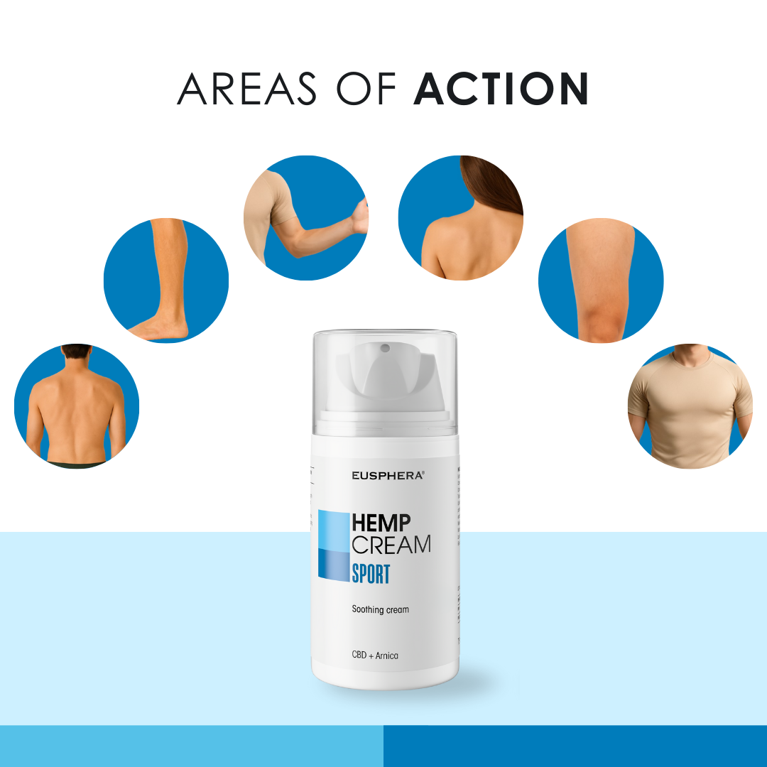 4SPORT - Natural Muscle Rub Cream with CBD, Aloe Vera and Devil's Claw - 75 ml