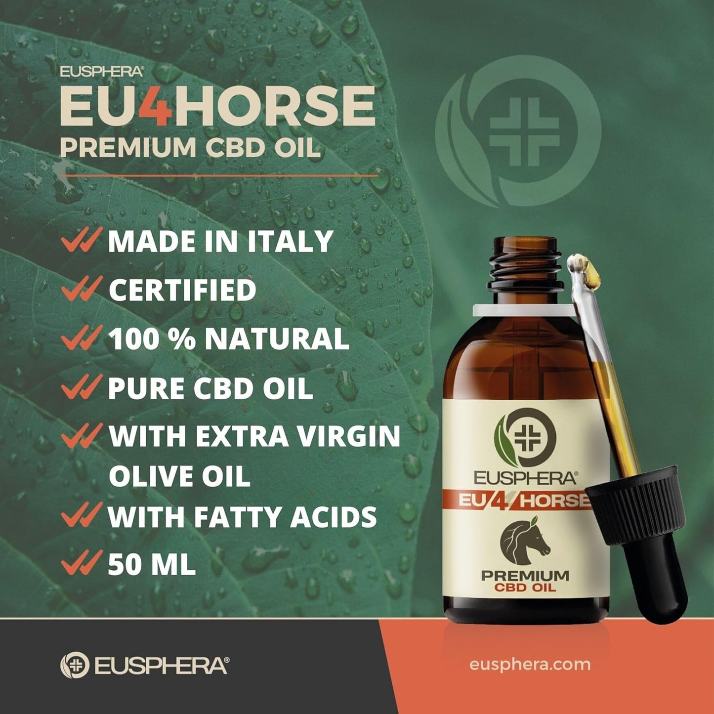 EU4HORSE - Horse Oil Rich in Vitamins for Well-Being and Vitality - 50 ml